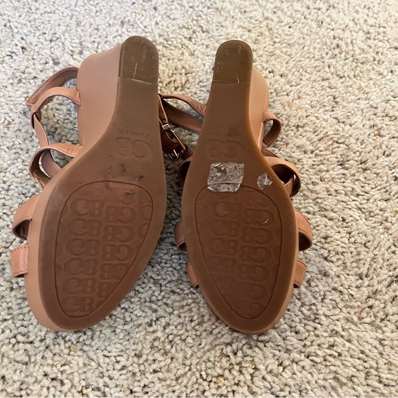 Gianni Binni Tan Jet Set Leather Wedges - Picture 4 of 8